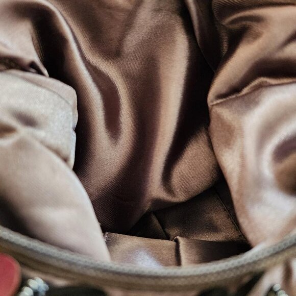 Silver Pailettes Sequins Beaded Hand Bag Purse - Picture 5 of 6